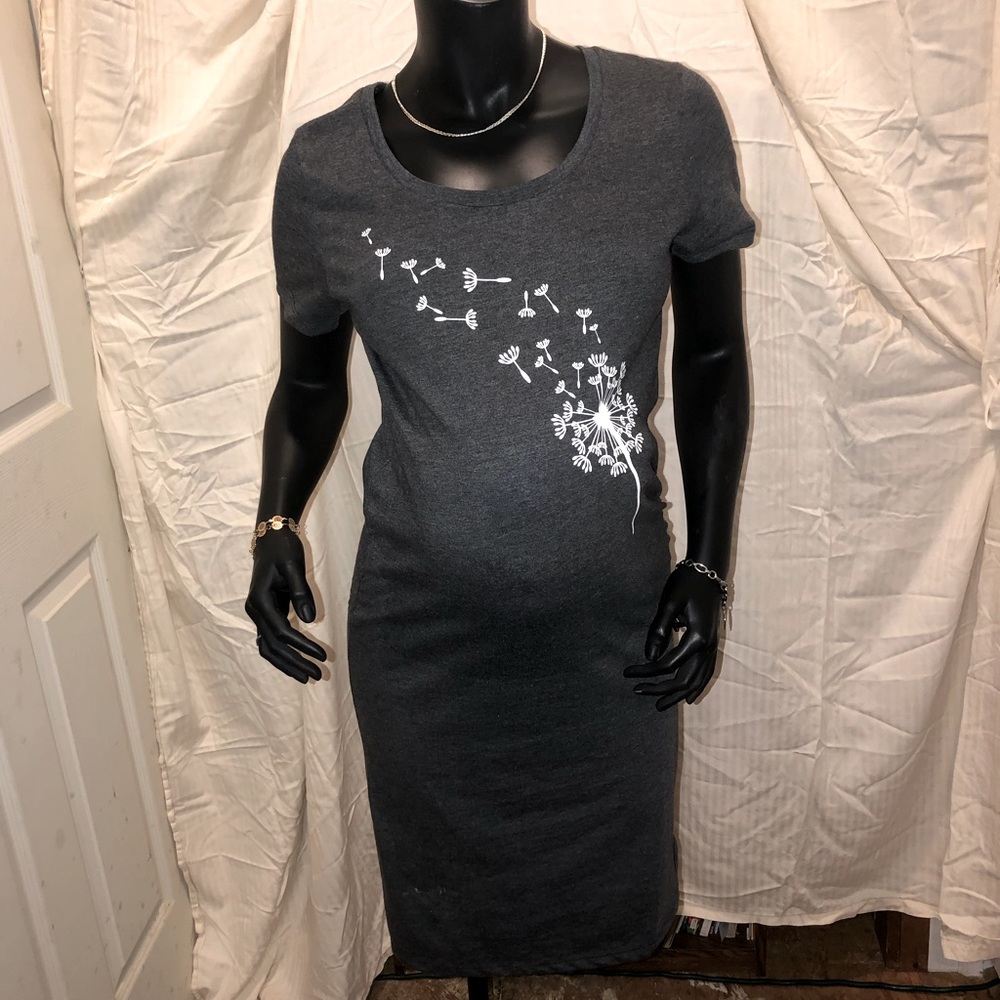 NWOT—Gray Maternity Dress size L